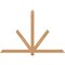 Ekena Millwork Kennewick Timber Gable Bracket, Western Red Cedar, 72"W x 48"H x 1 1/2"D x 3 1/2"F, 16/12 Pitch GBW072X48X0204KEN00SWR - alternate 1